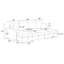 Off White Sackcloth 6-Piece Convertible Sofa Bed with Storage