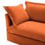 Chenille orange à housse 4 places, housse amovible, canapé de salon profond, flexible pour différentes configurations de sièges, siège relaxant, mousse haute densité et confortable