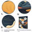 Lune orange sur fond de montagnes bleues - impressions sur toile-87381638-87381646
