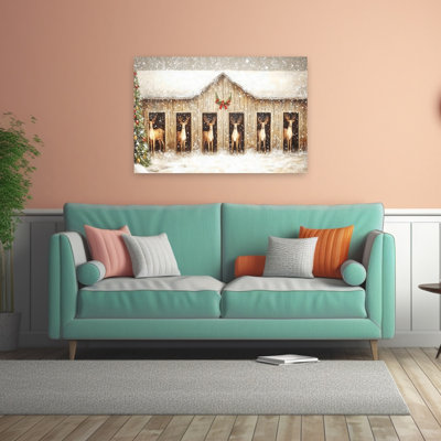 «Reindeer Stables», reproduction d'art murale contemporaine abstraite