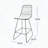 Modern Wire Counter Stools with Water-Resistant Cushions, Set of 2-69527861