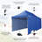 Commercial 20 Ft. W x 10 Ft. D Heavy Duty Pop Up Canopy Tent with 4 Sidewalls Blue-108466768