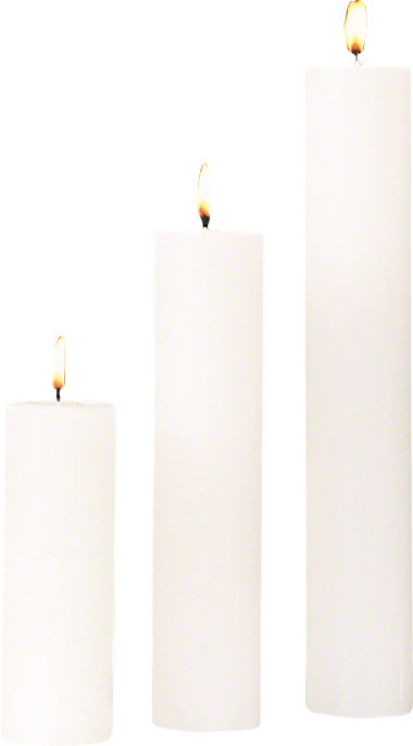 Unscented Pillar Candle, 9" H x 2" W x 2" D