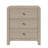 Modern 3 Drawers Nightstand With Rounded Table Corners-1957511904