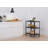 32 In. Bamboo And Metal Kitchen Cart W/ Wheels-1990703157