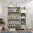 Bohemia Style Shoe Cabinet With 3 Rattan Flip Drawers, 3 Square Shelves And 1 Storage Drawer And Key Hooks-691901477