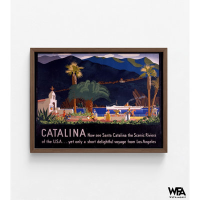 Affiche de voyage Catalina, impression rétro rétro, affiche encadrée rétro Agence de voyage, idée de cadeau de pendaison de crémaillère, cadeau d'anniversaire de l'oncle