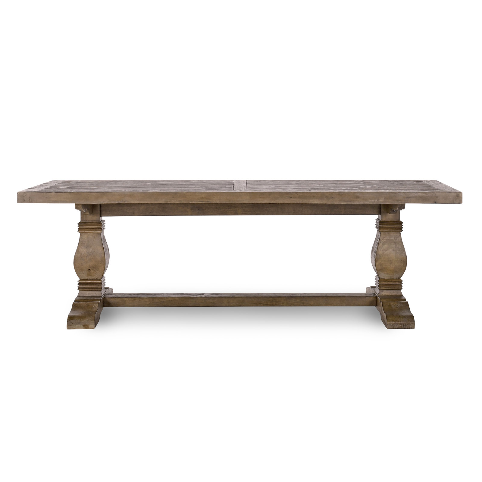Kinston 94" Solid Wood Dining Table, Distressed Brown