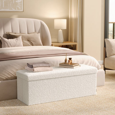 Banc de rangement avec repose-pieds, coffre de rangement, 15 po x 43 po x 15 po, tabouret de repose-pieds, banc de bout de lit, pour salon, chambre à coucher, vestibule