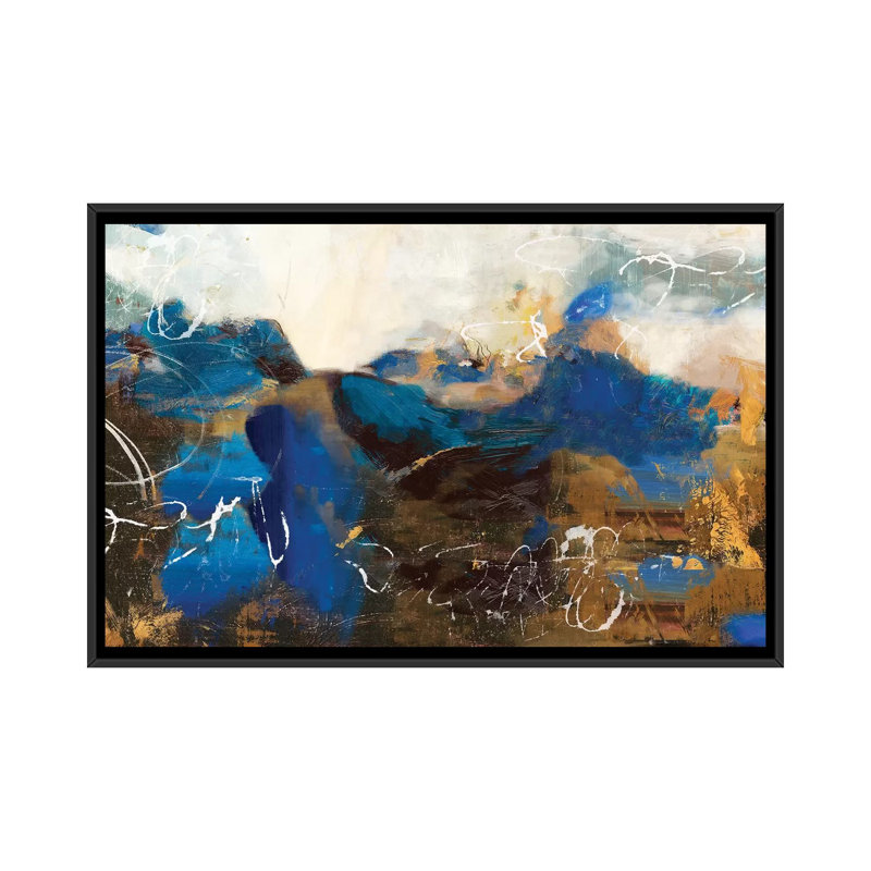 « fantaisiste i », impression sur toile, H 18 po x l 26 po x P 1,5 po, Toile avec cadre noir, Pas de tapis