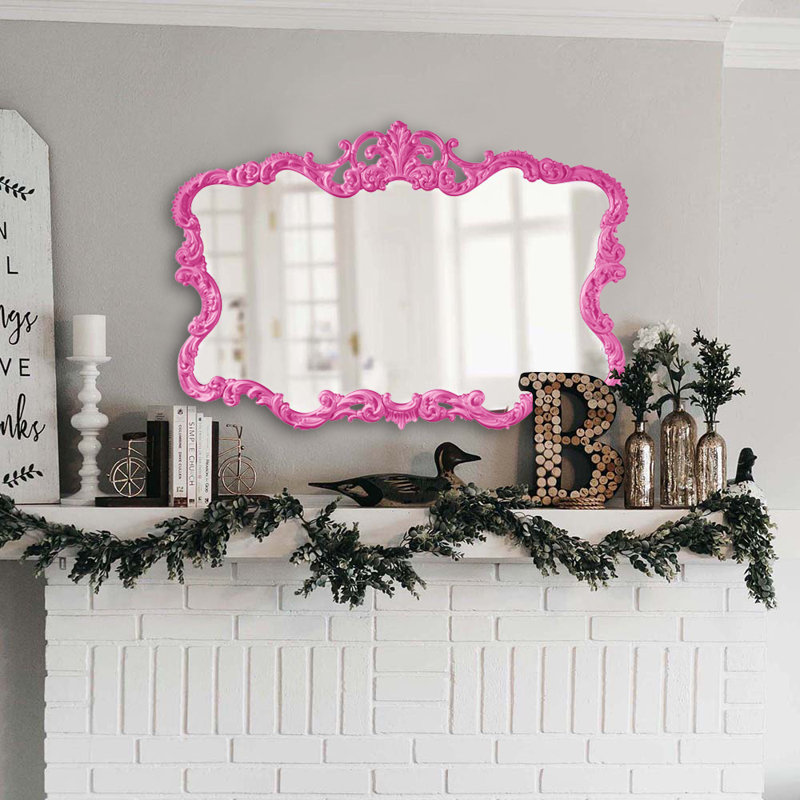 Daniely Wall Mirror, Hot Pink