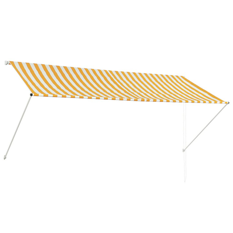 Terah Retractable Awning, Yellow/White, 300 x 150cm