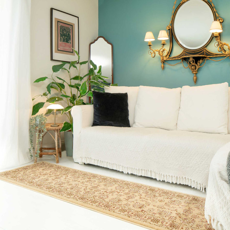 Hallan Floral Area Rug, Runner 60 x 240cm