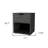20" Gray One Drawer Faux Wood Nightstand