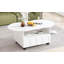 Table basse flexible avec 2 roues de frein, table d'appoint à plateau en nuage avec tiroir-106706690