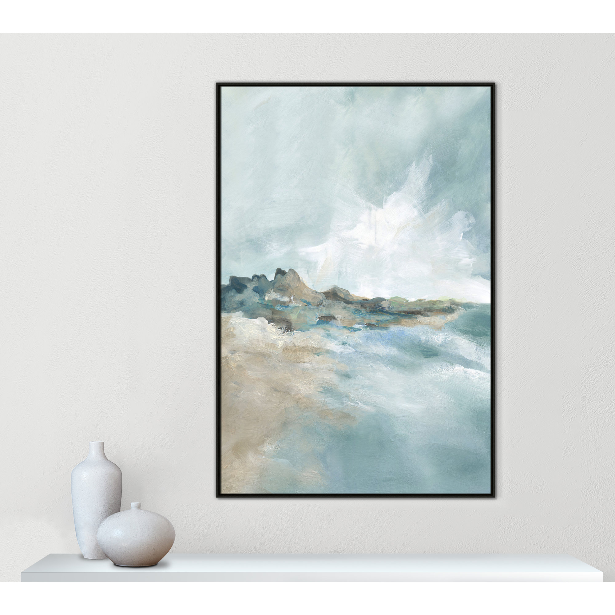 Sandpoint Print by Carol Robinson, 61.5" H x 41.5" W, Espresso
