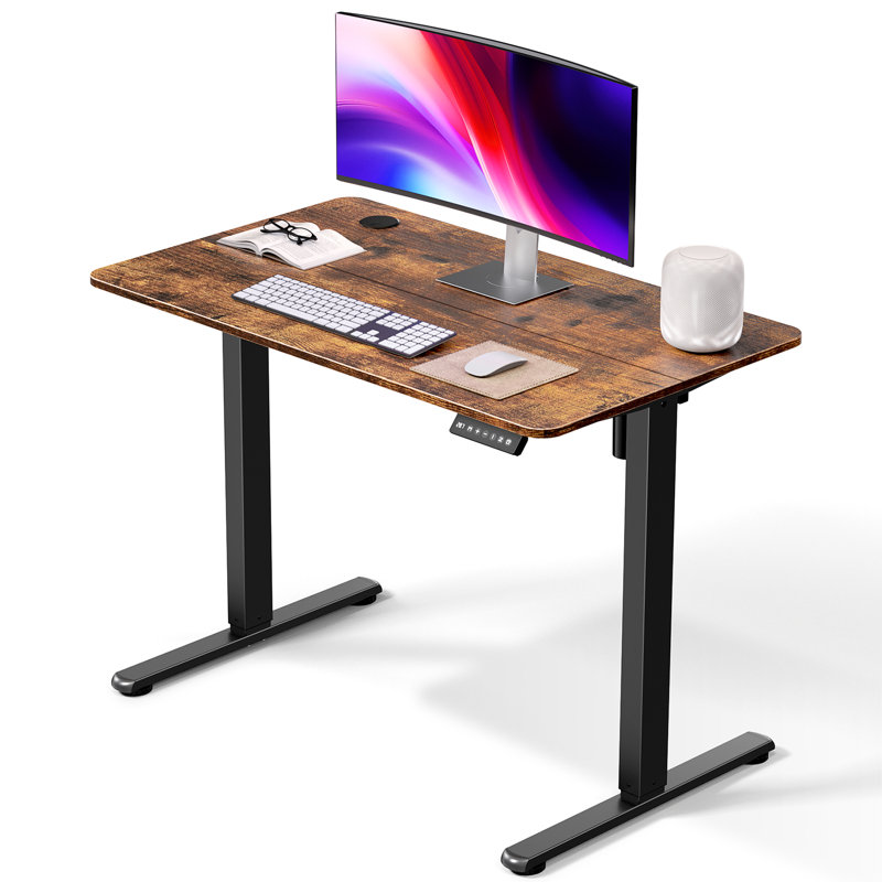 Bureau debout pour bureau à hauteur réglable, Brun, H 46,5 po x l 40 po x P 23,6 po