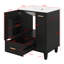 Meuble-lavabo 24 po avec lavabo en céramique, ensemble de meuble-lavabo autoportant avec tablette de porte, tiroir profond et panier coulissant à 2 niveaux-809704430