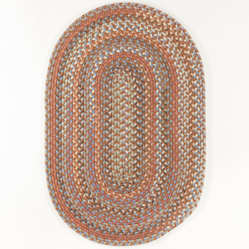 Tapis en laine tressé à la main Millfield, Ovale 2 pi x 3 pi