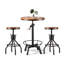 Ensemble de table de bar à manivelle 3 pièces (33,5 po à 39,4 po) et 2 tabourets (23 po à 27 po) pour la cuisine de pub-268090383