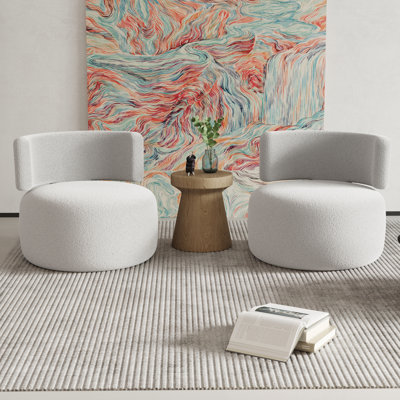 Caidee Upholstered Swivel Accent Chair