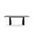 Arechiga Modern Contemporary Rectangular Dining Table With Tempered Glass Table Top - Seats Up To 6-2077217812