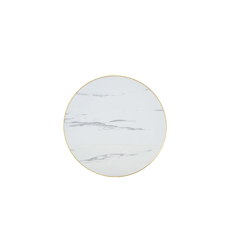 Table bistro Minimalist, Blanc / argenté