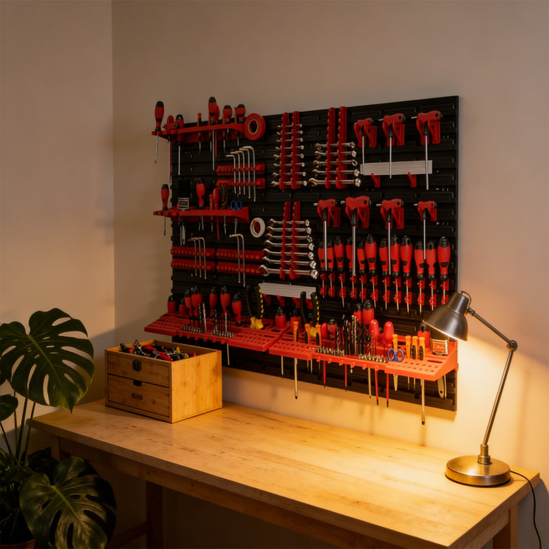 Wall Mounted Tool Pegboard Set, Garage Storage Bins & Workshop Rack, Shed Organizer – 50 Models In Various Shapes & Sizes