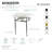 Kingston Brass Templeton 36-Inch Carrara Marble Vanity Top with Legs (8-Inch, 3-Hole)-1581267786