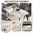 55.12" Modern Artificial Stone  Straight Edge Dining Table-1541143403-1541143398