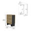 Table pliante avec design extensible en 3 formes, noir / Macadamia-2104379164