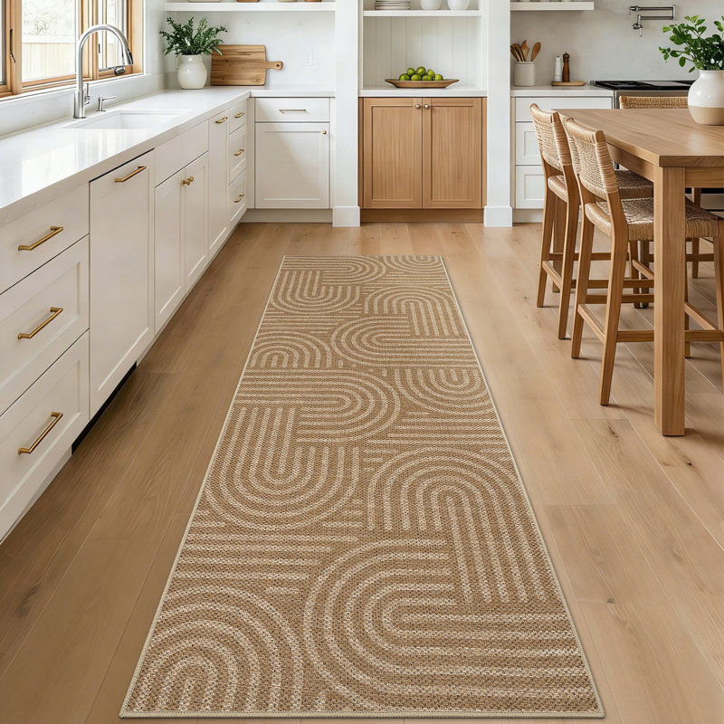 Tapis de couloir moderne pour couloir 2 x 6 po Easy Jute, Beige, Tapis de couloir 2 pi x 6 pi
