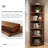 11.81"Rubber Wood Multi-Layer Storage Corner Cabinet-809096096