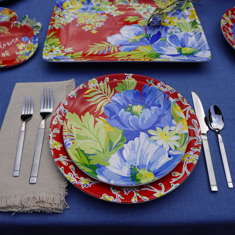 Ensemble de 4 assiettes à salade Blossom