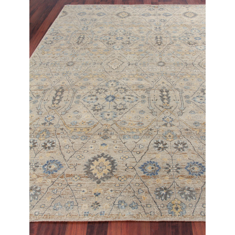 Harper Wool Damask Area Rug, Rectangle 14' x 18'