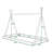 Twin Size Wooden Tent Floor Bed with Triangle Structure-1506752107