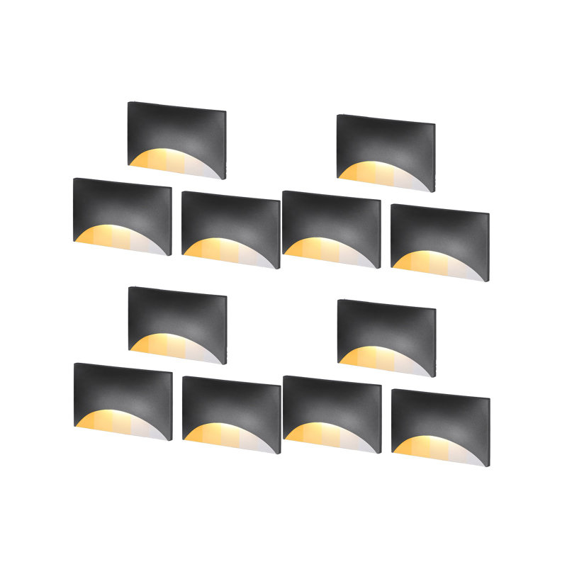 LED Aluminum Stair Light Color Temperature Selectable, Black
