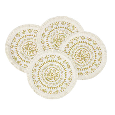 Ensemble de napperons en coton 4 pièces