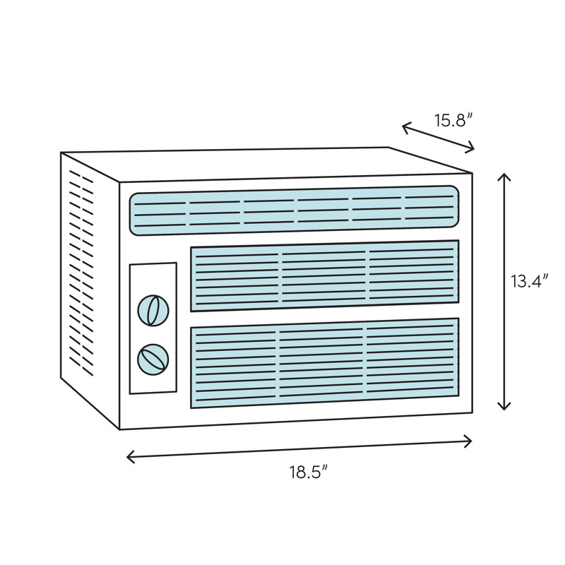 Climatiseur de fenêtre 8 000 BTU avec télécommande