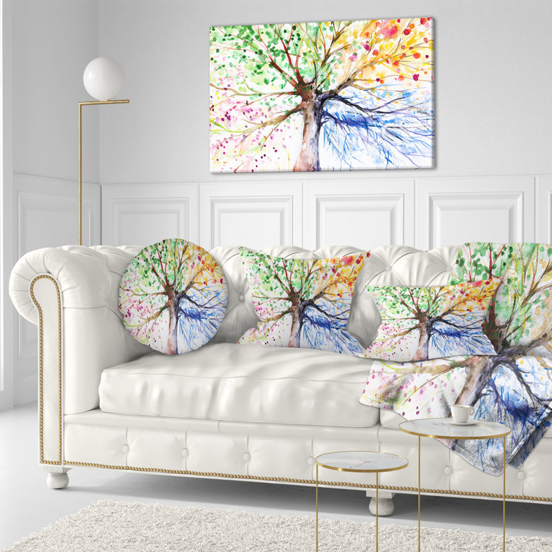 Coussin Four Seasons Tree, Rectangulaire, 12 po x 20 po