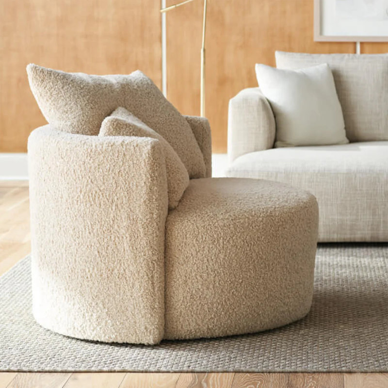 Leander 19" W Polyester Barrel Chair