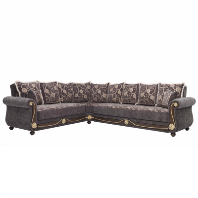 Heritage 3-Piece Reversible L-Shaped Convertible Sectional Sofa with Click-Clack Sleeper &amp; Hidden Storage – Living Room, Family Room