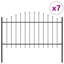 Clôture de jardin vidaXL 7 pièces en acier thermolaqué gris 170 x 140 cm