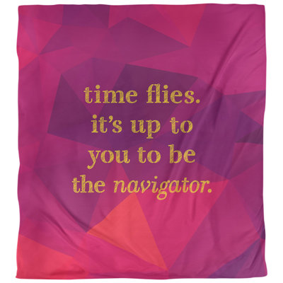 Housse de couette simple Time Flies Quote