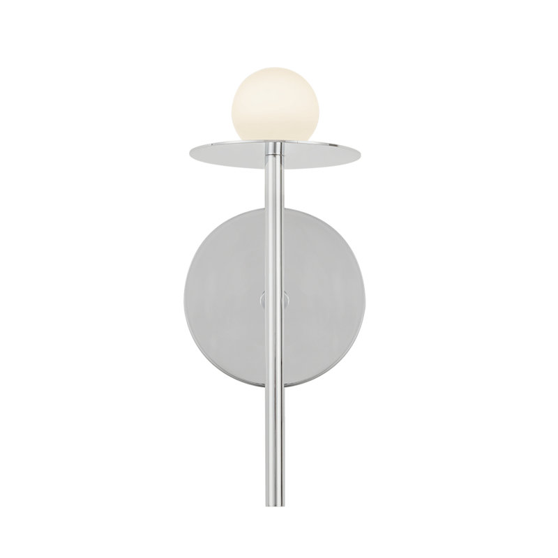 Elixir 10-In Wall Sconce, Silver, 10.13" H x 4.38" W x 4.25" D, 6 W