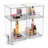 Sorbus Acrylic Storage Containers - 4 Pack, 4.4” and 7.6” Stackable Storage Bins Set for Bathroom Organization - Clear Acrylic Storage Drawer Organizers - Makeup Organizer Case with Pull-Out Drawers