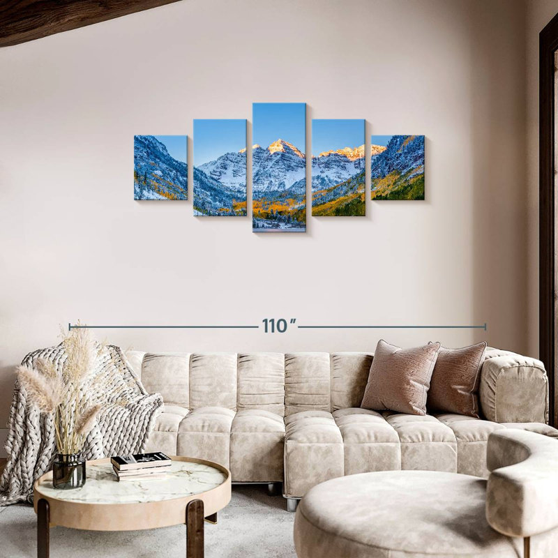Maroon Bells Sunrise, 34" H x 74" W