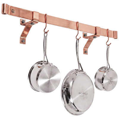 Rolled End Bar Handcrafted Wall Bracket Pot Rack
