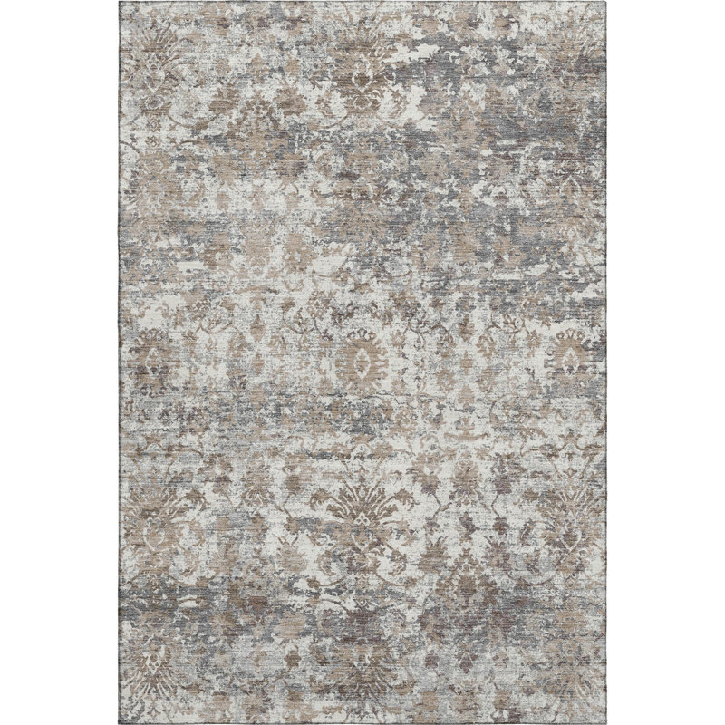 Premium Machine Washable Mayfield AMF2211 modern Rug, 3' x 5', Taupe
