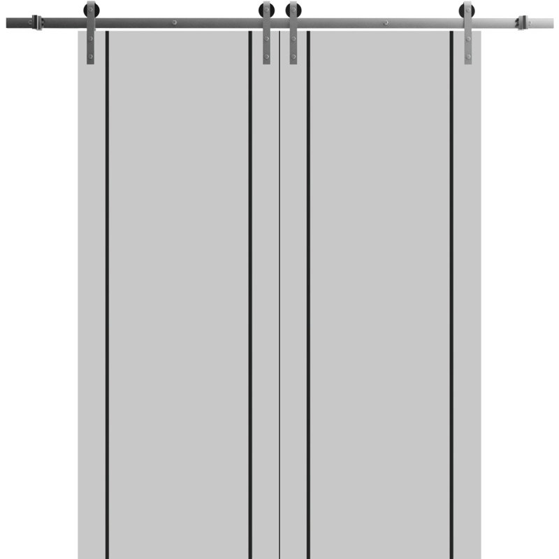 Finition en bois massif manufacturé, Gris mat, 60 po x 96 po